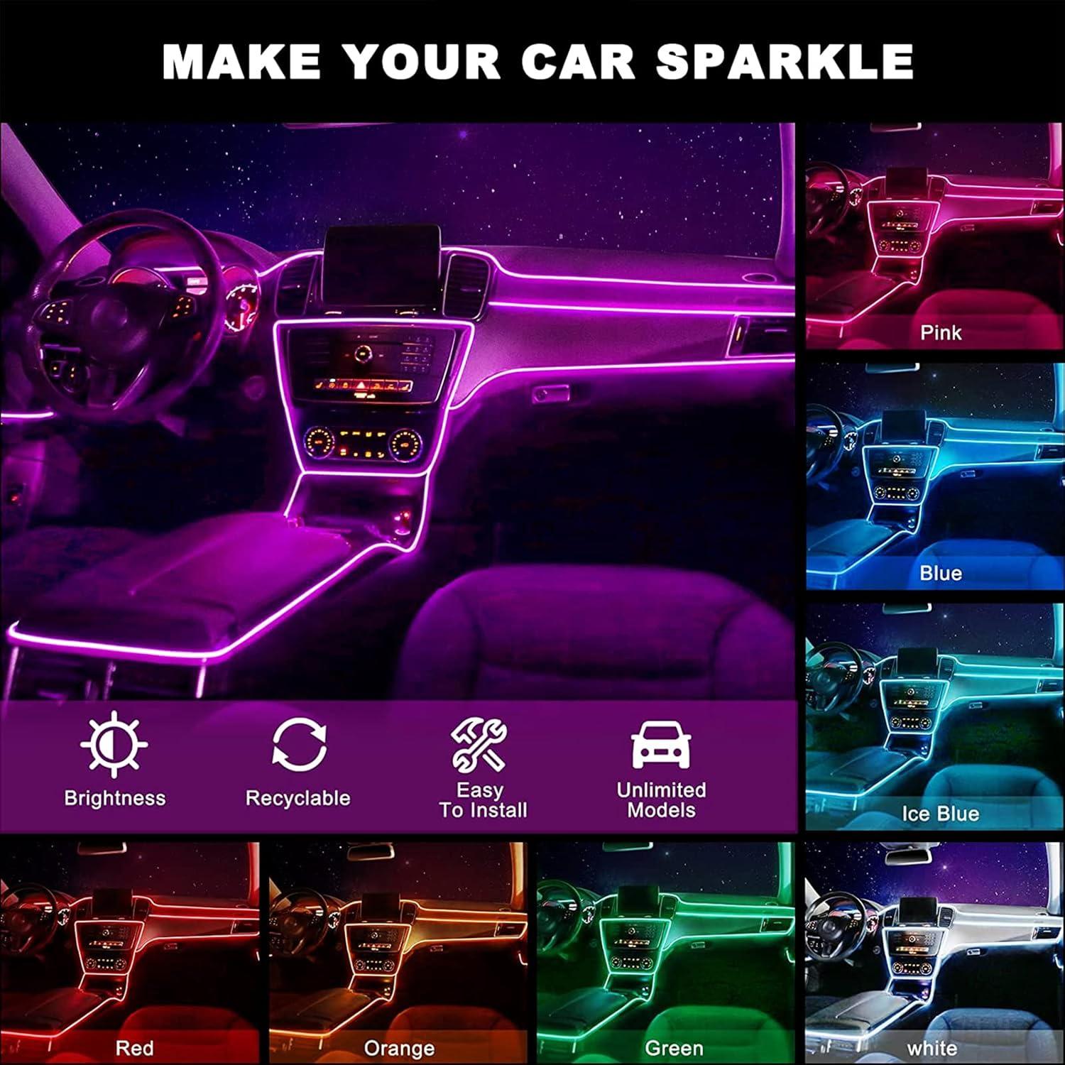 Luces LED de tira Goodream para coche RGB 4.88m USB