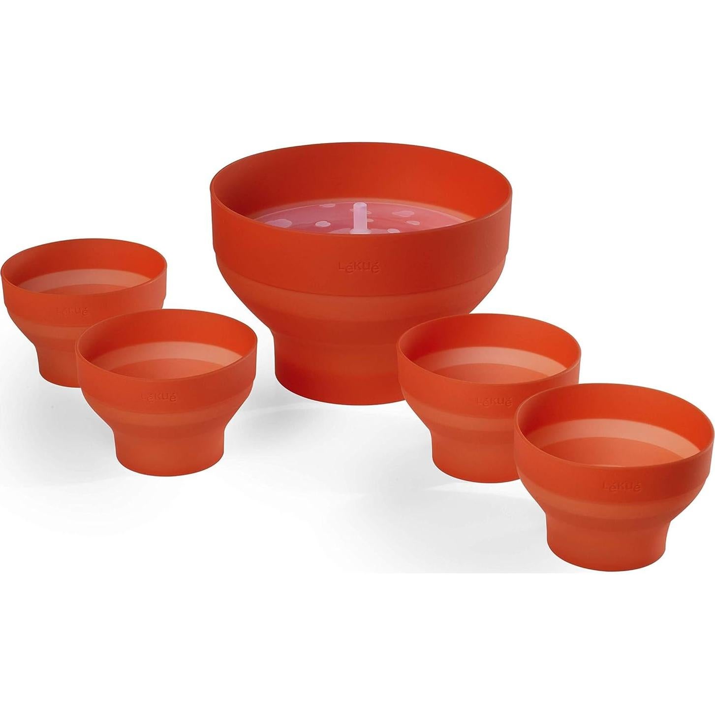 Lekue Jumbo Popcorn Maker XL con 4 Cuencos Colapsables