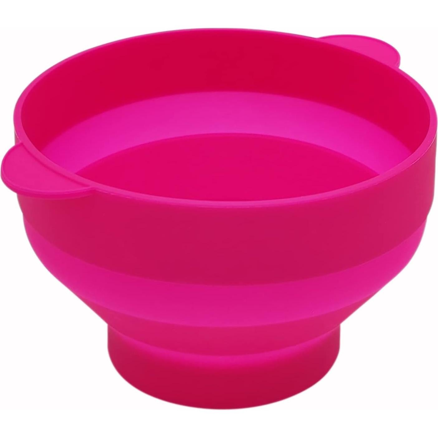 Mini Popcornera de Microondas YINGD Silicona Rosa 15x10x8.5cm