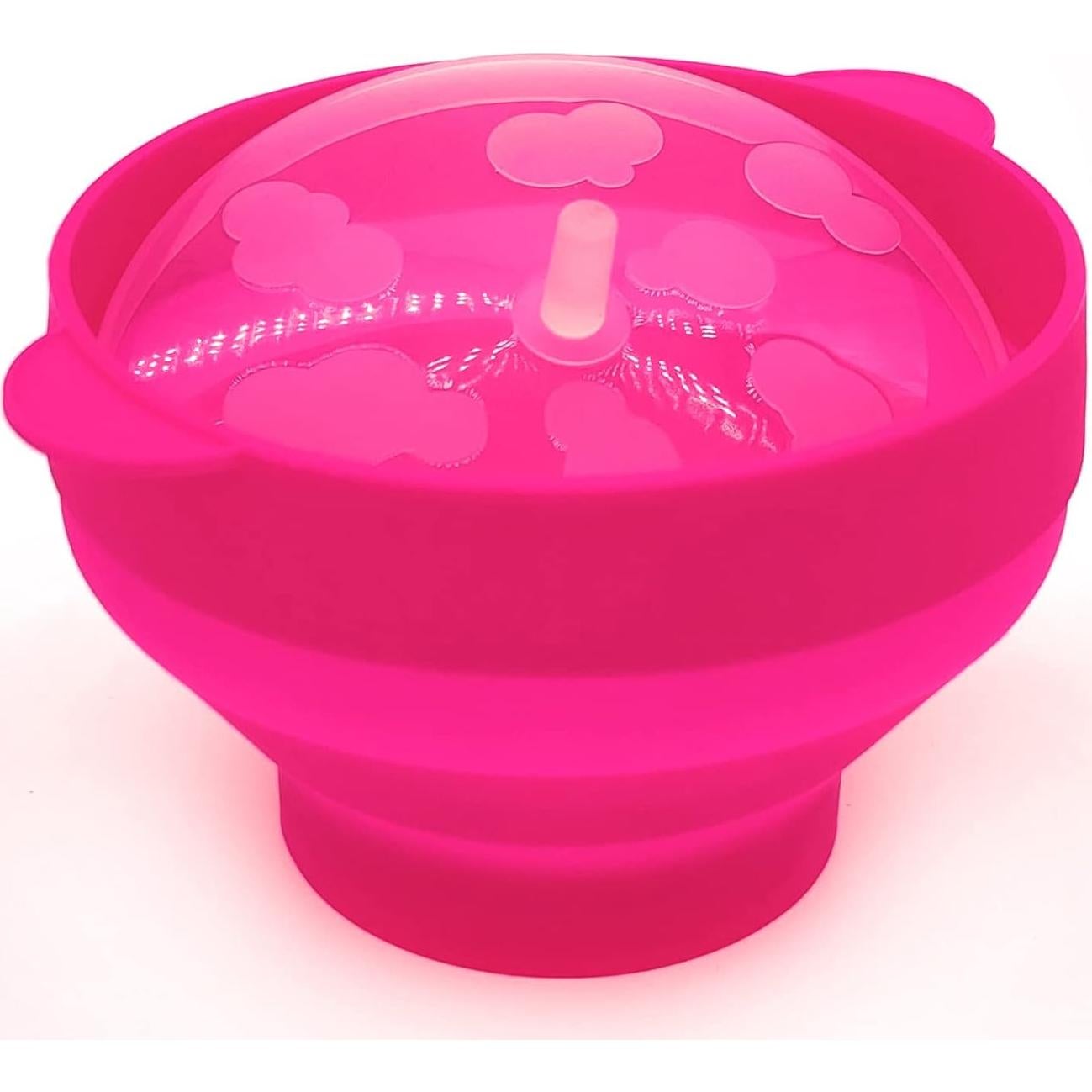Mini Popcornera de Microondas YINGD Silicona Rosa 15x10x8.5cm