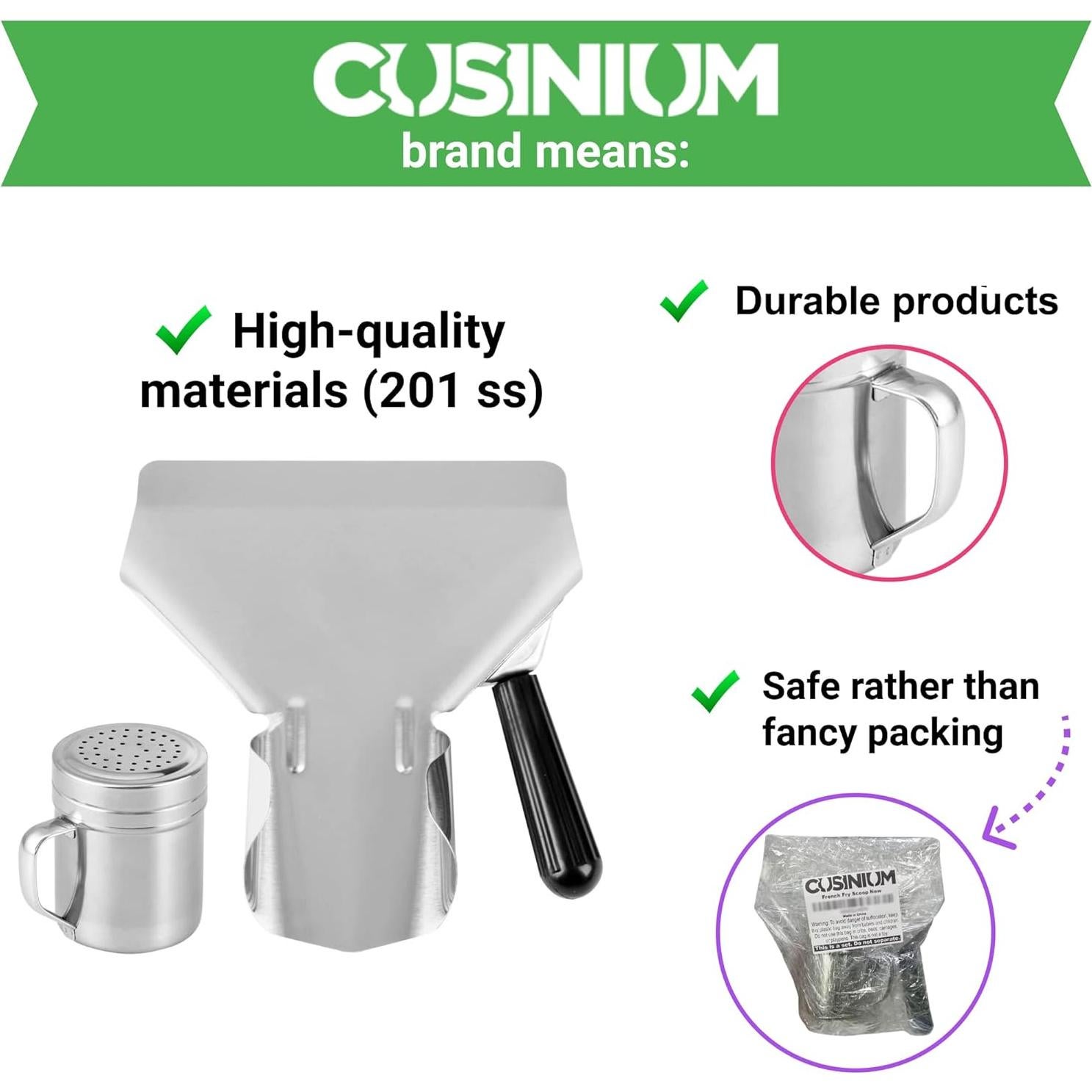 Cucharón de Palomitas CUSINIUM + Dredge 10 oz Acero Inox