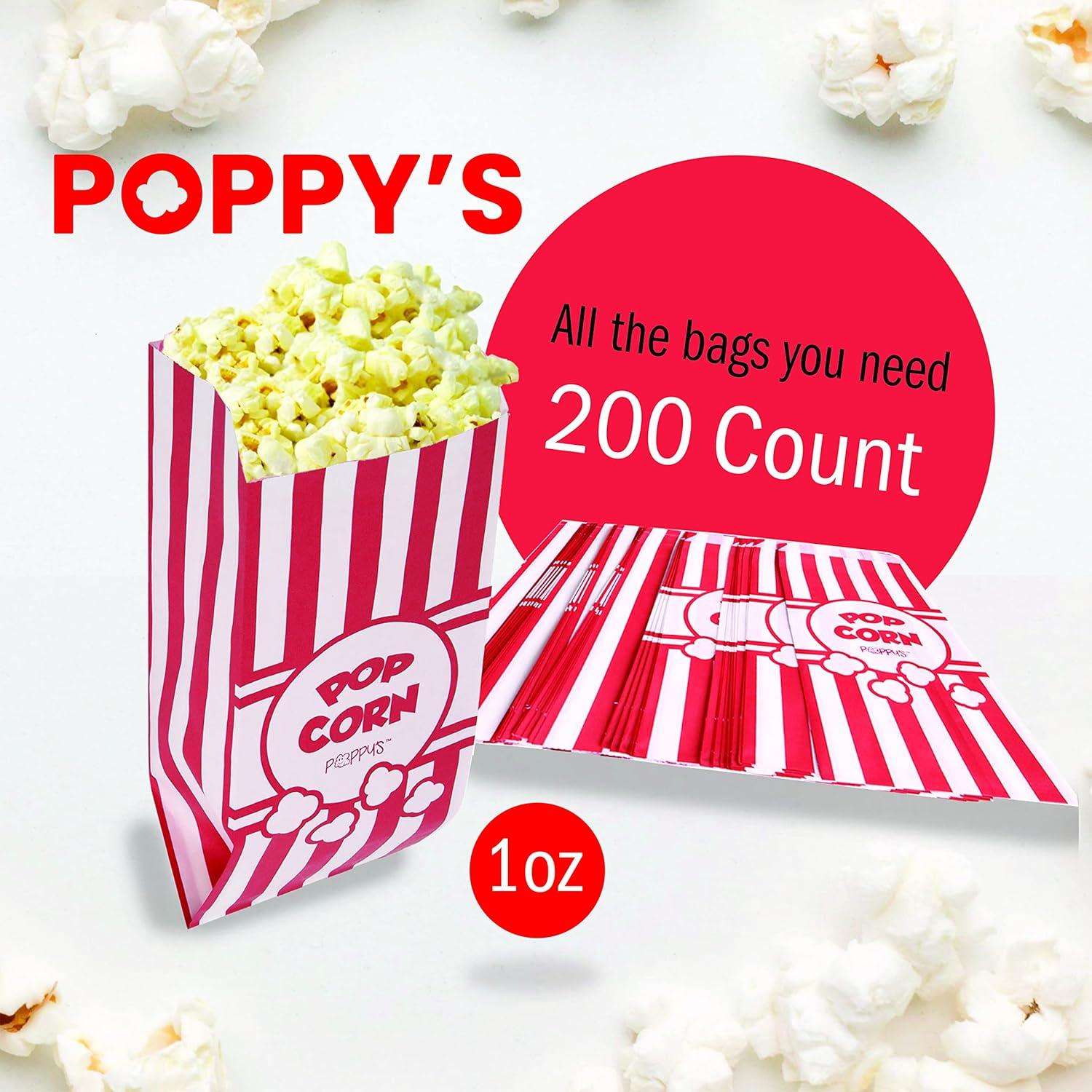 Bolsas de Palomitas Poppy 200 Unidades 28g para Fiestas