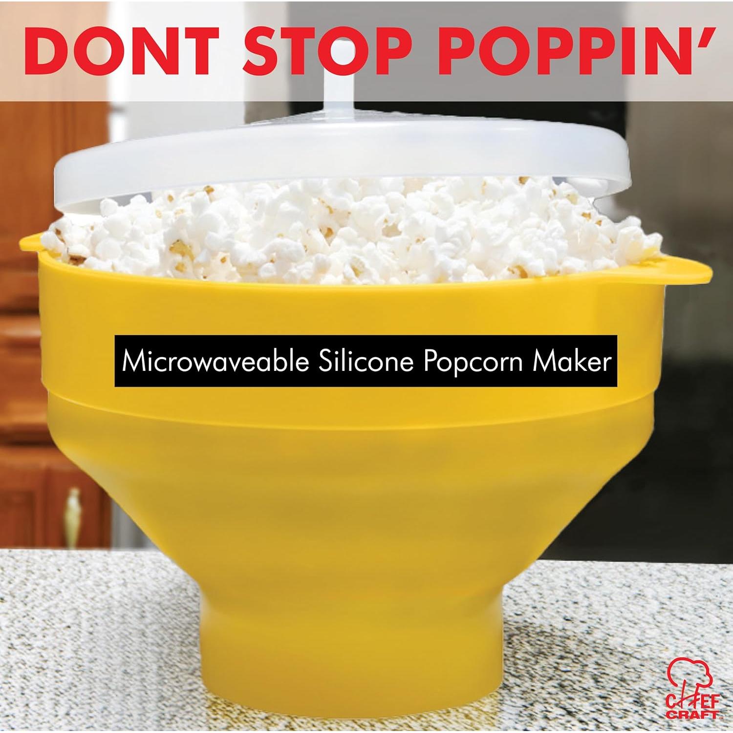 Hacedor de Palomitas Chef Craft Silicona Amarillo 363g