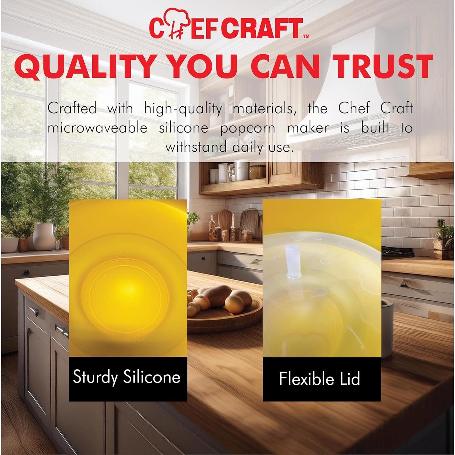 Hacedor de Palomitas Chef Craft Silicona Amarillo 363g