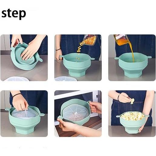 Máquina de Palomitas de Maíz Mexine 15 Tazas Silicona Verde