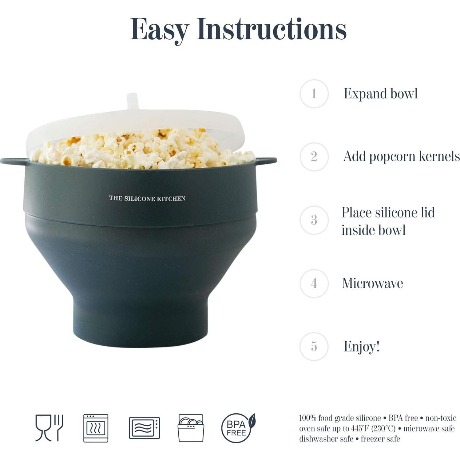 Fabricante de Palomitas de Maíz Silicona The Silicone Kitchen