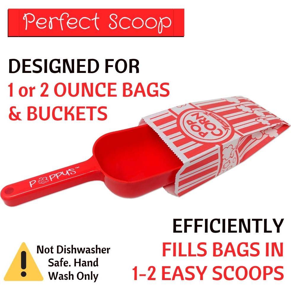 Paquete de Cucharón y 50 Bolsas de Palomitas Poppy
