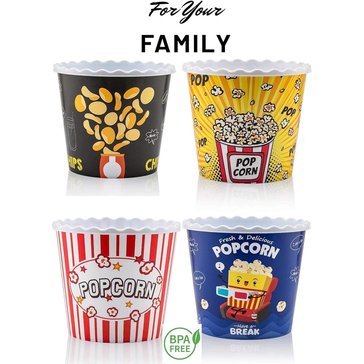 Contenedores de Palomitas Reutilizables ONONEXPRESS 4 Pzs