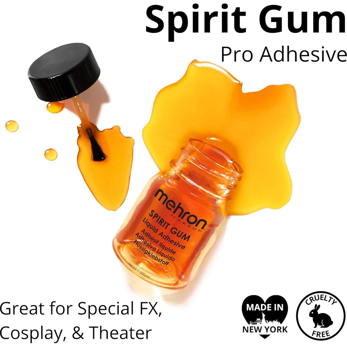 Adhesivo Spirit Gum Mehron 28g para Maquillaje FX y Cosplay