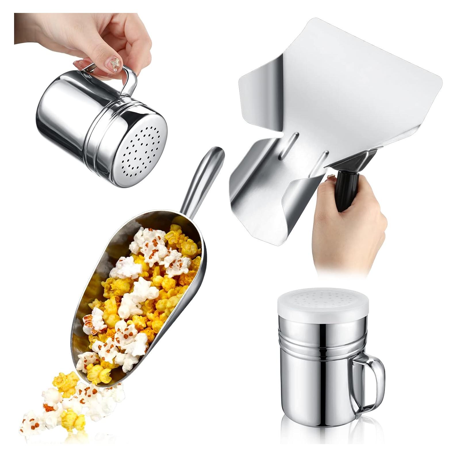 4 Piezas Cucharón Aluminio 12 oz Saffica para Snacks