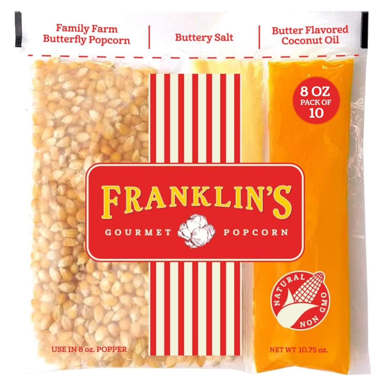 Paquete de Palomitas Gourmet Franklin 10x226g Clásico
