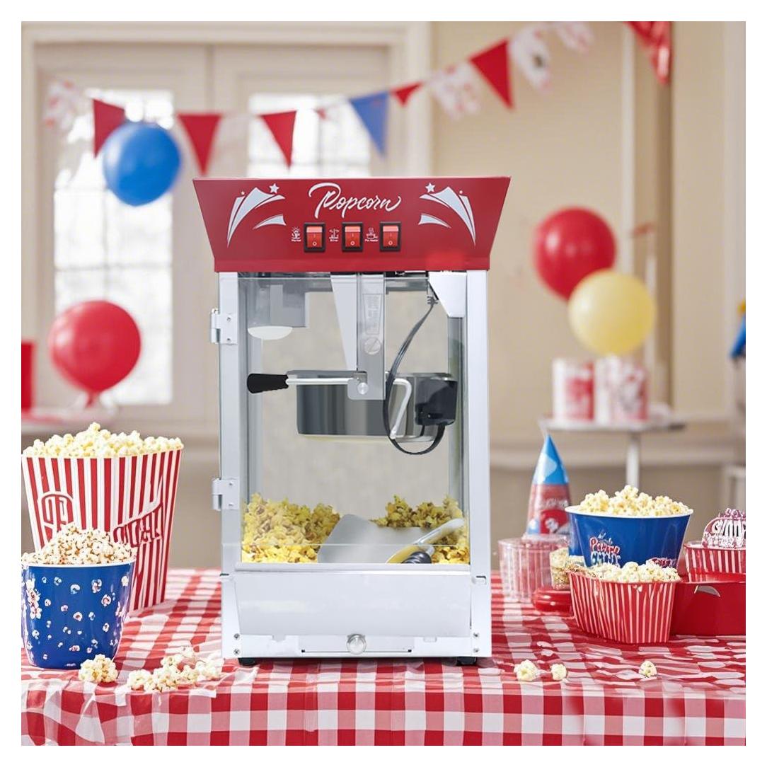 Máquina de Palomitas de Maíz JVNOXK 12 oz Acero Inoxidable
