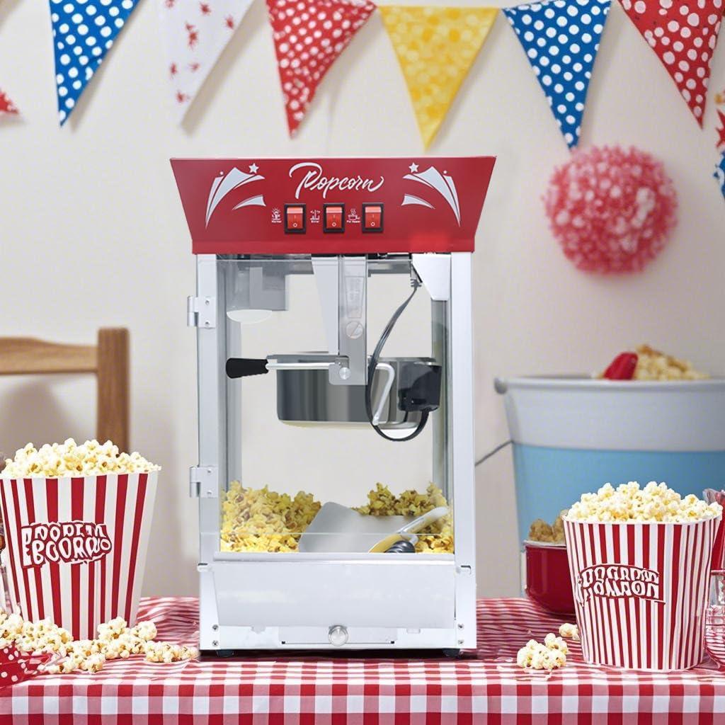 Máquina de Palomitas de Maíz JVNOXK 12 oz Acero Inoxidable