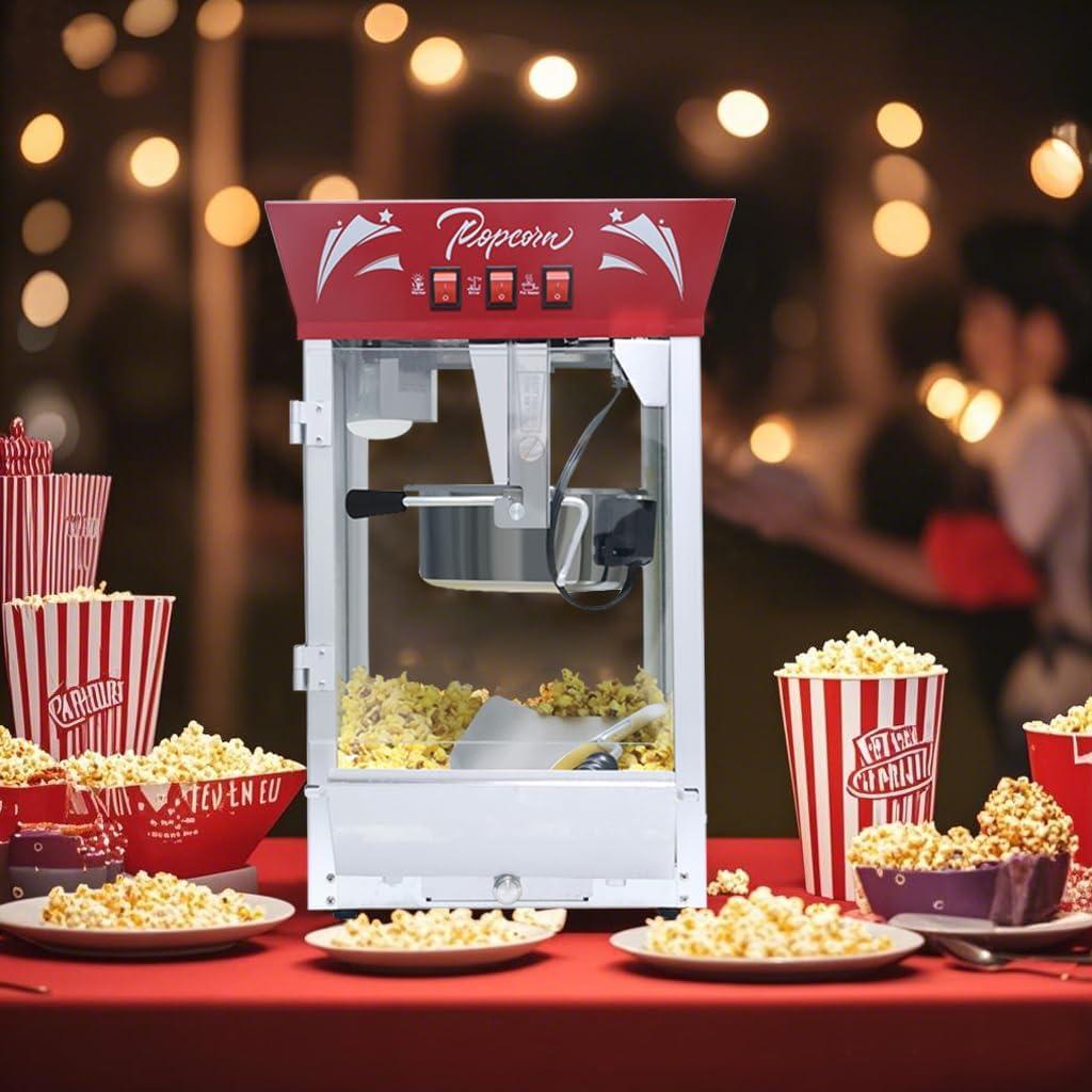 Máquina de Palomitas de Maíz JVNOXK 12 oz Acero Inoxidable