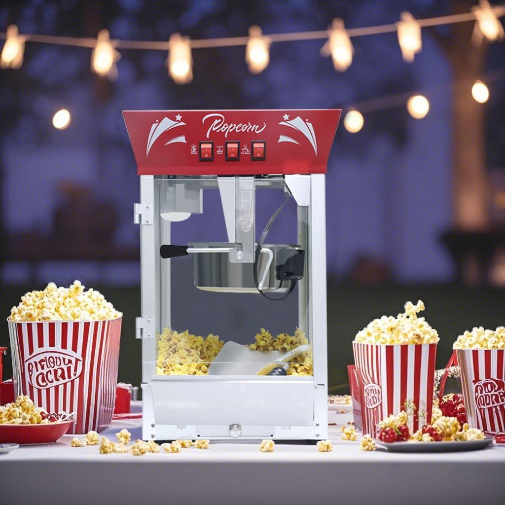 Máquina de Palomitas de Maíz JVNOXK 12 oz Acero Inoxidable