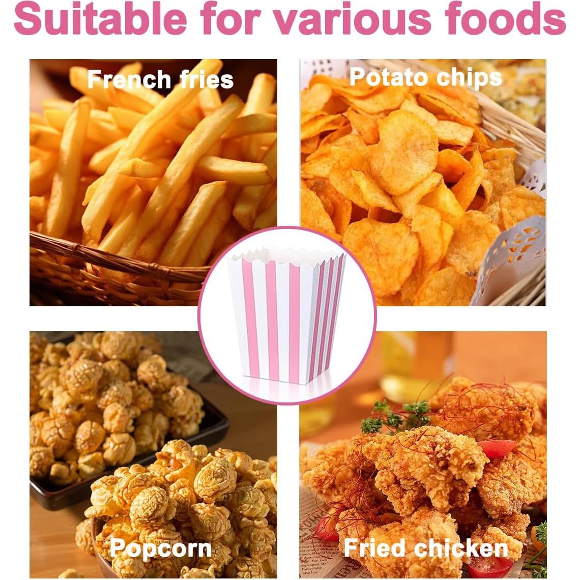 Bolsas de Palomitas Mantianstar 40 Cajas Rosa y Blanco