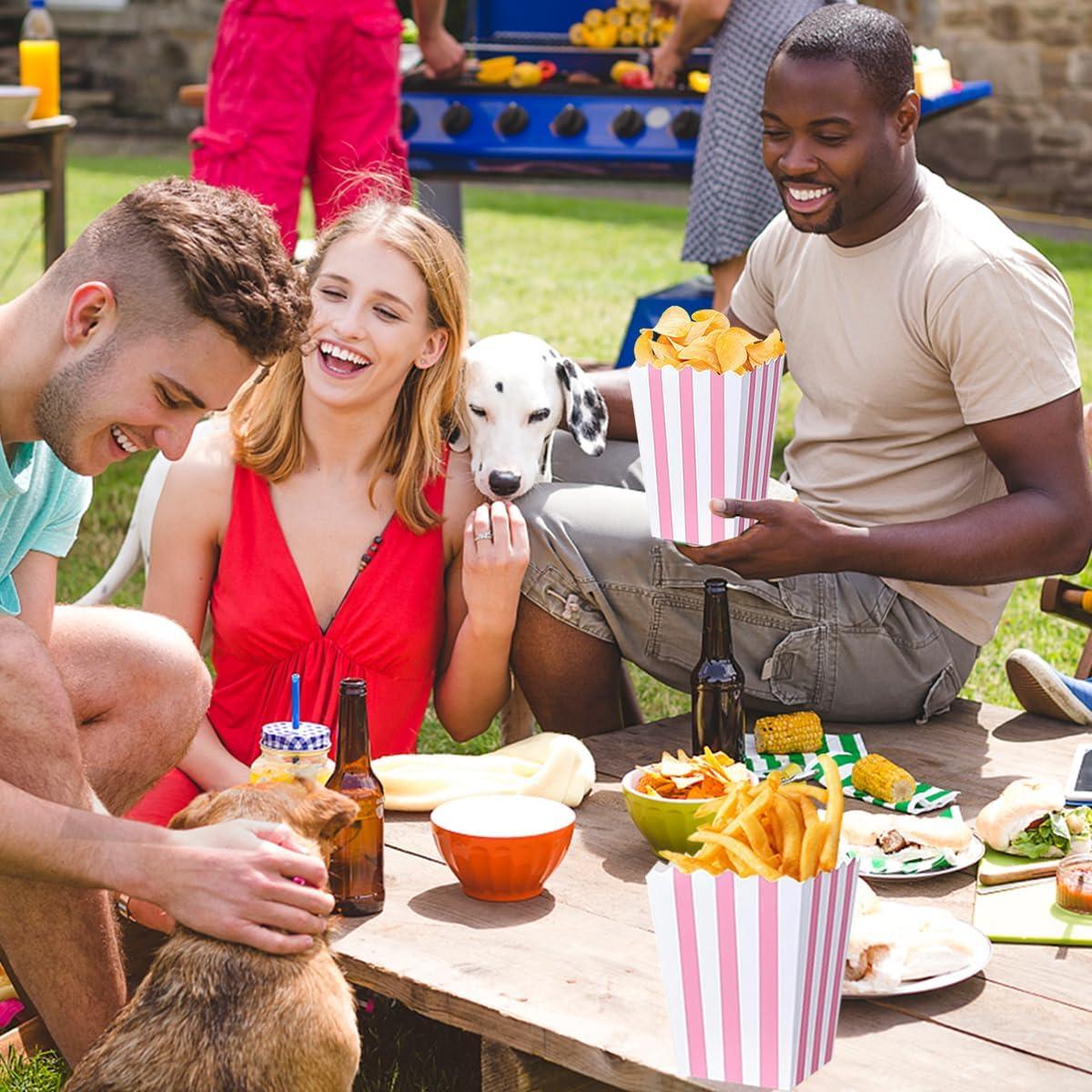 Bolsas de Palomitas Mantianstar 40 Cajas Rosa y Blanco