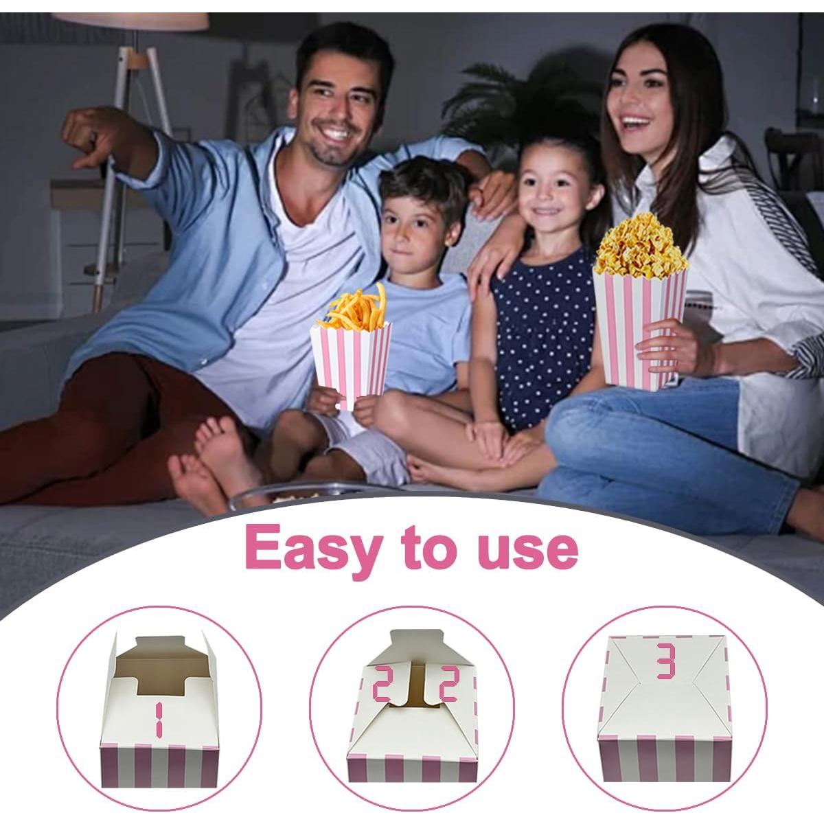 Bolsas de Palomitas Mantianstar 40 Cajas Rosa y Blanco