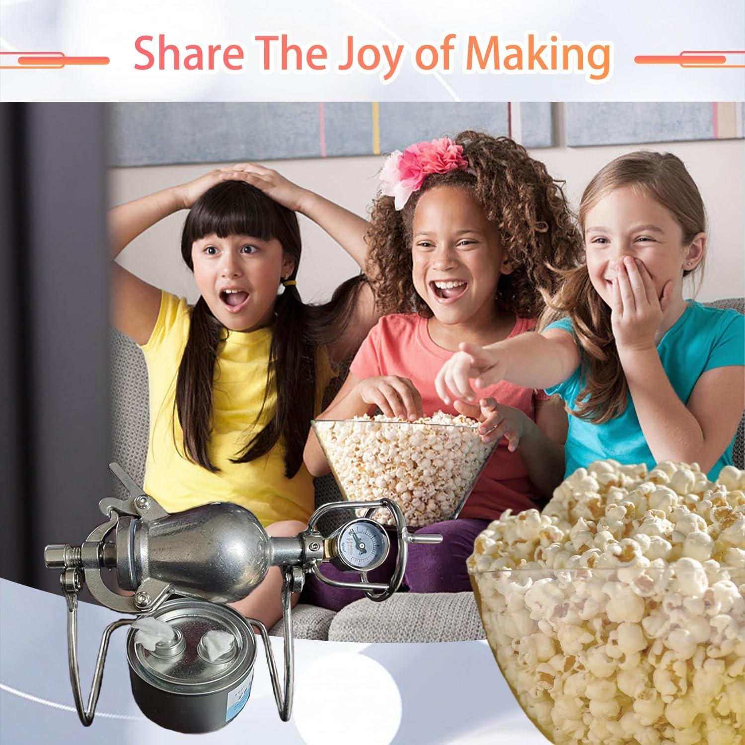 Máquina de Palomitas Manual JVSUFUIK 280ml Acero Inoxidable