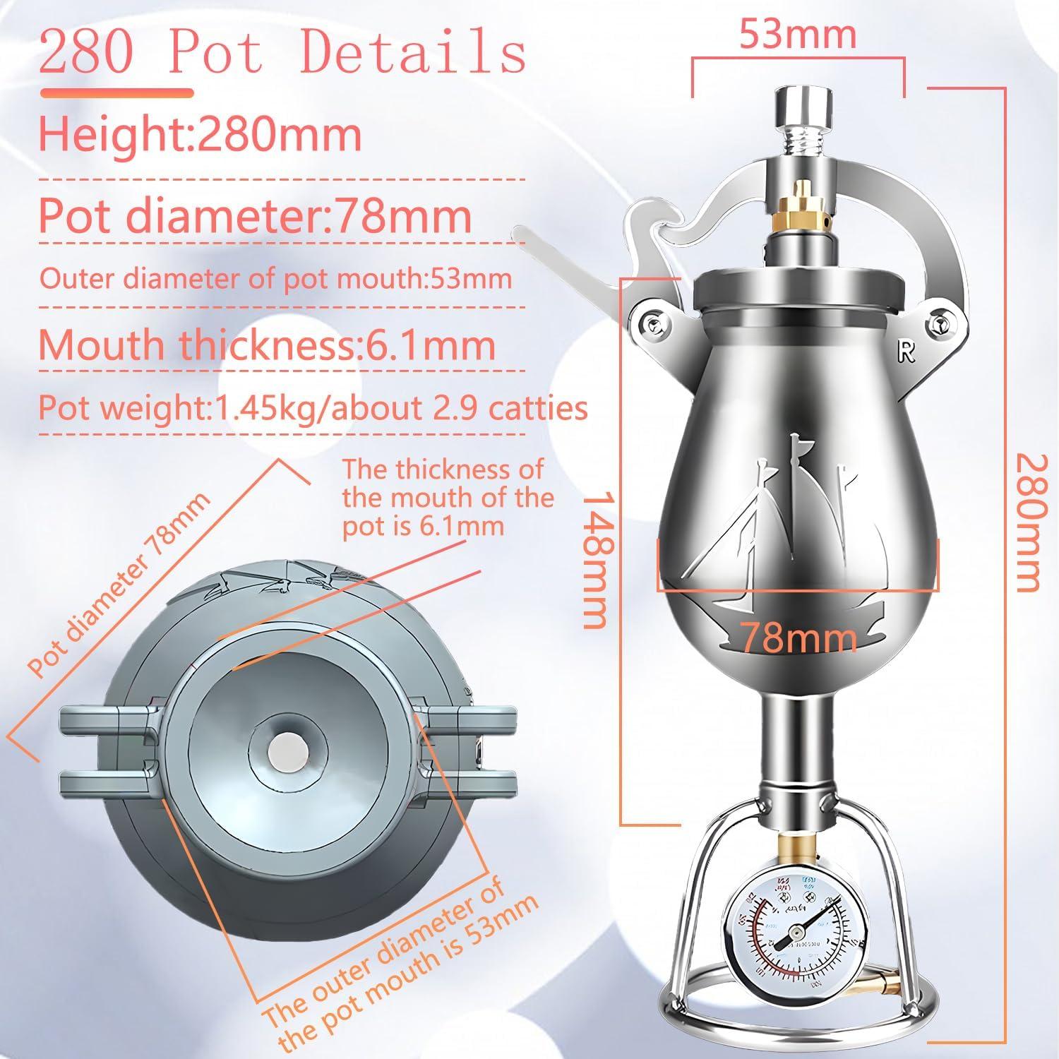 Máquina de Palomitas Manual JVSUFUIK 280ml Acero Inoxidable