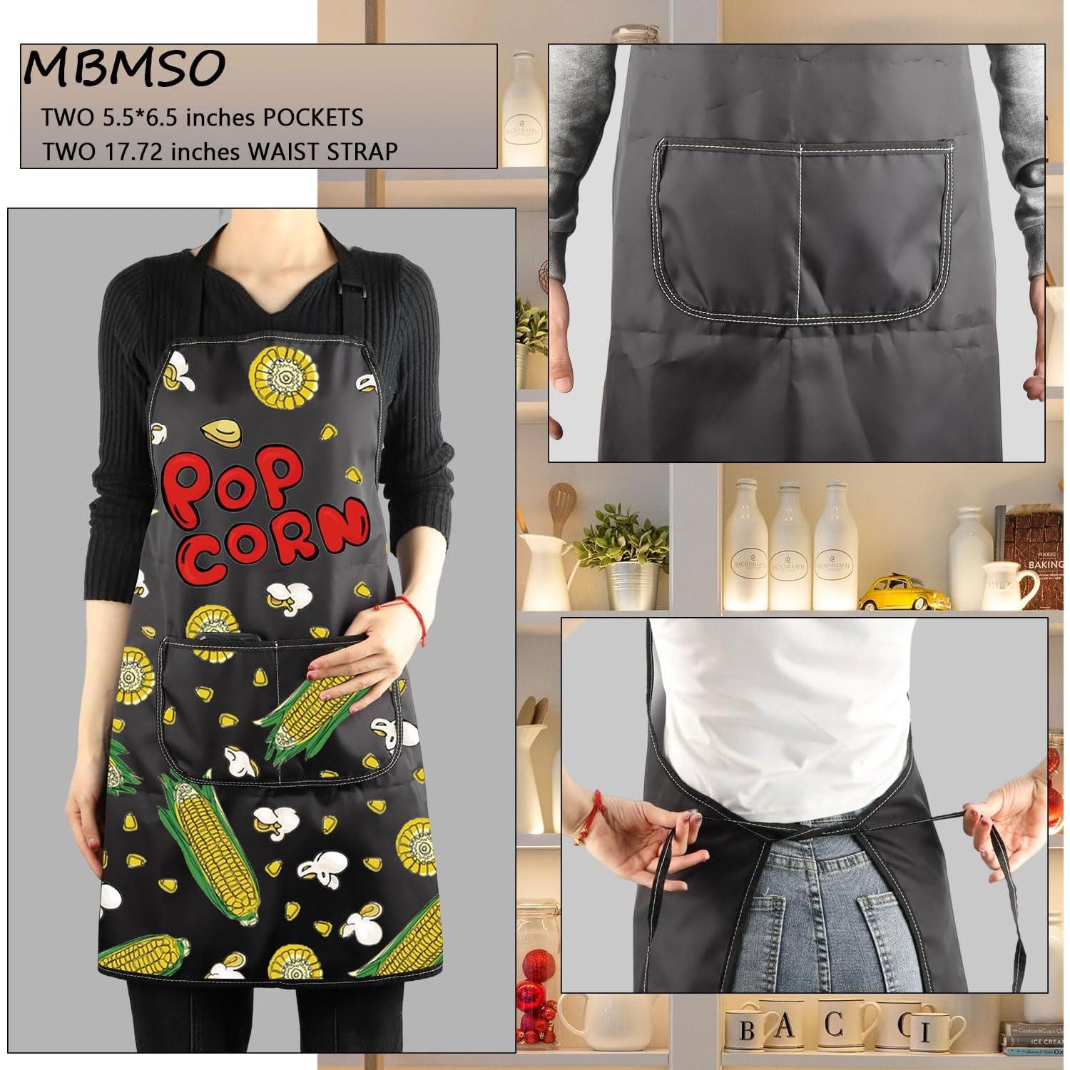 Delantal de Cocina Impermeable MBMSO para Palomitas de Maíz