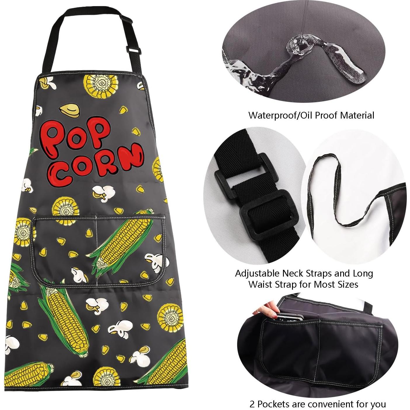 Delantal de Cocina Impermeable MBMSO para Palomitas de Maíz