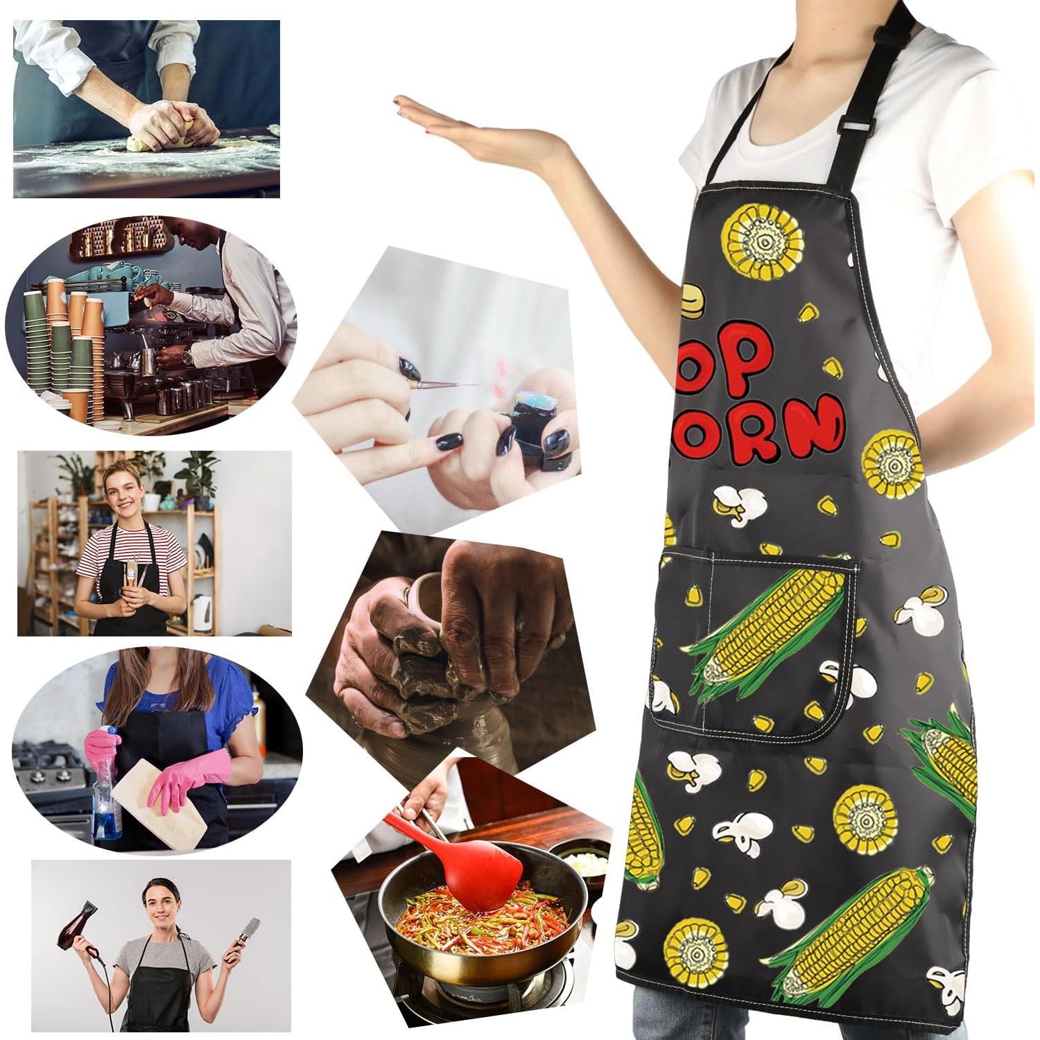 Delantal de Cocina Impermeable MBMSO para Palomitas de Maíz