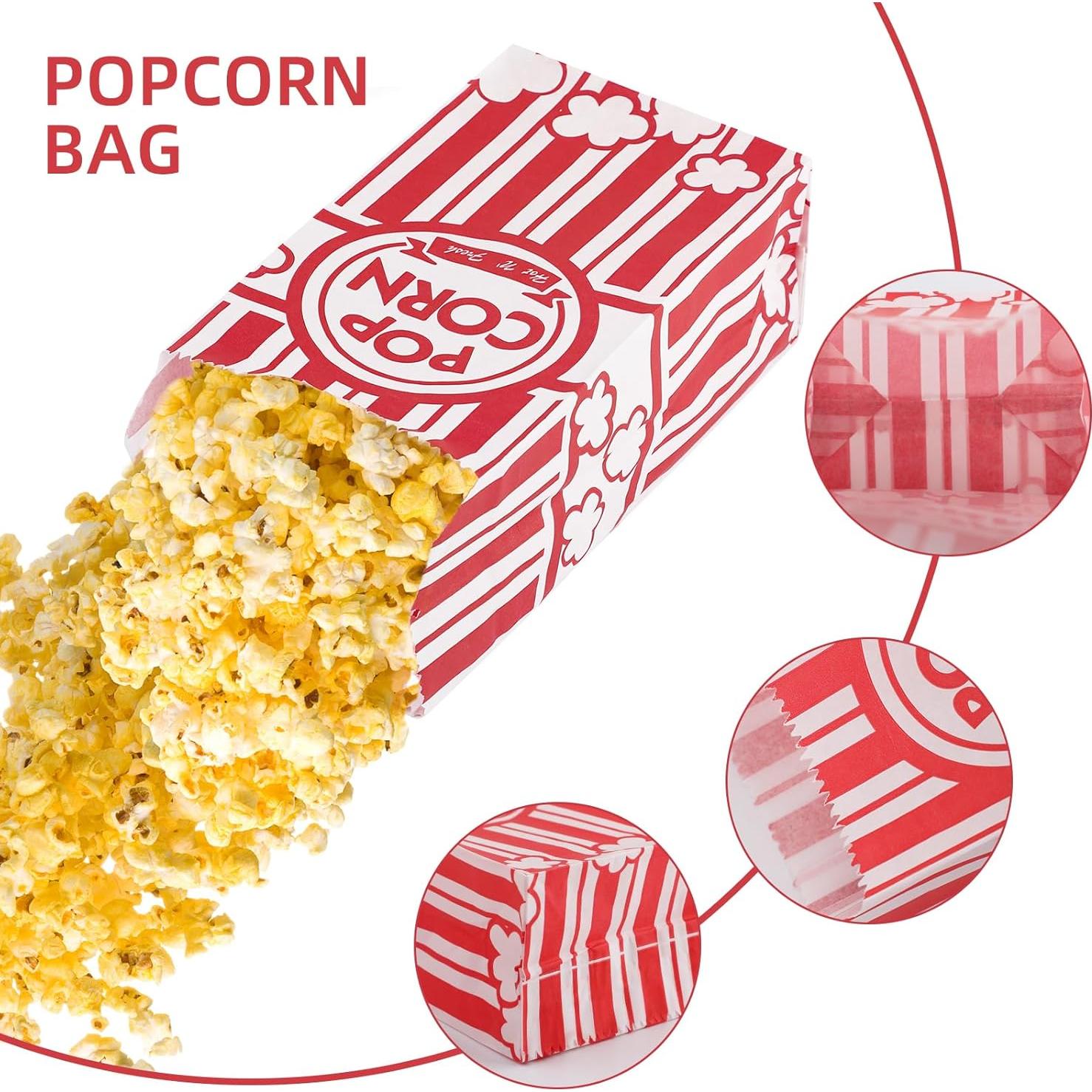 600 Bolsas de Papel para Palomitas Motroce 1 oz Vintage