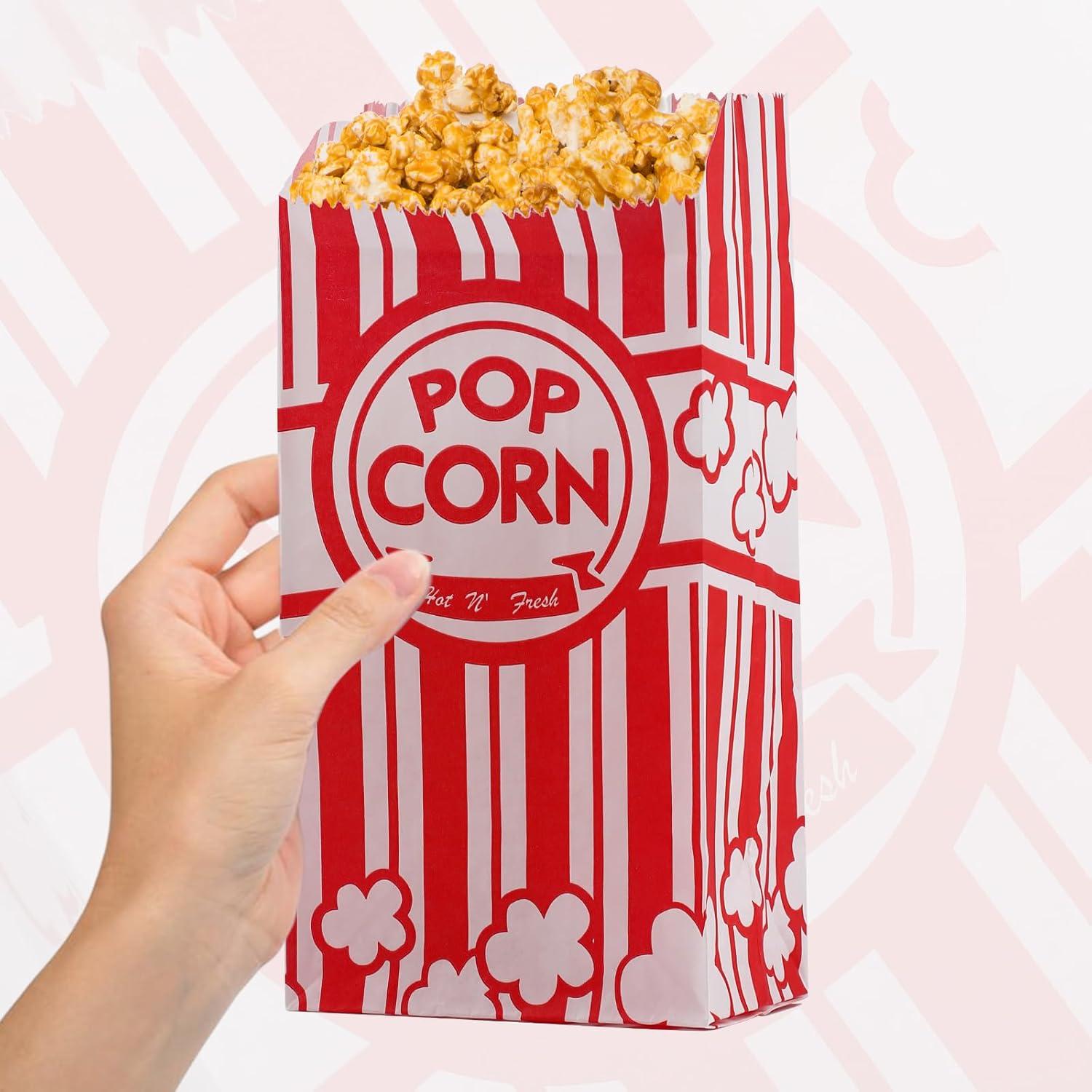 600 Bolsas de Papel para Palomitas Motroce 1 oz Vintage