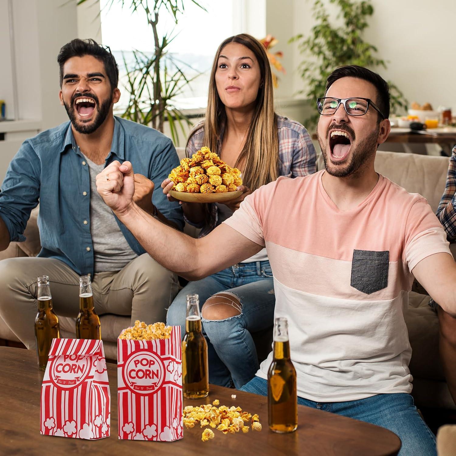 600 Bolsas de Papel para Palomitas Motroce 1 oz Vintage