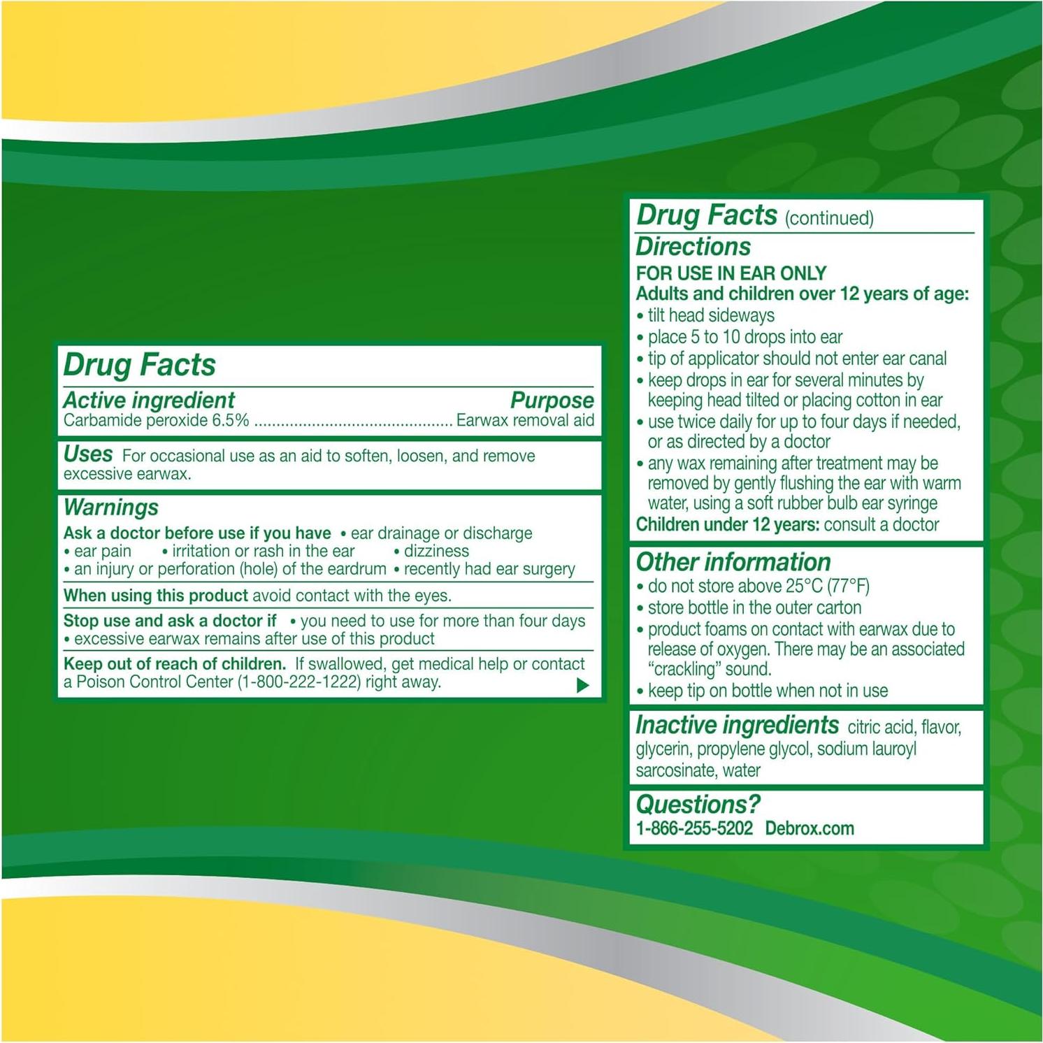 Debrox Gotas Eliminación Cerumen 15 ml Microespuma