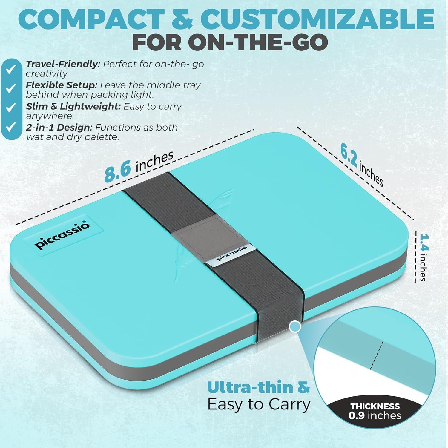 Paleta Húmeda Piccassio 3 en 1 para Pintura Miniaturas