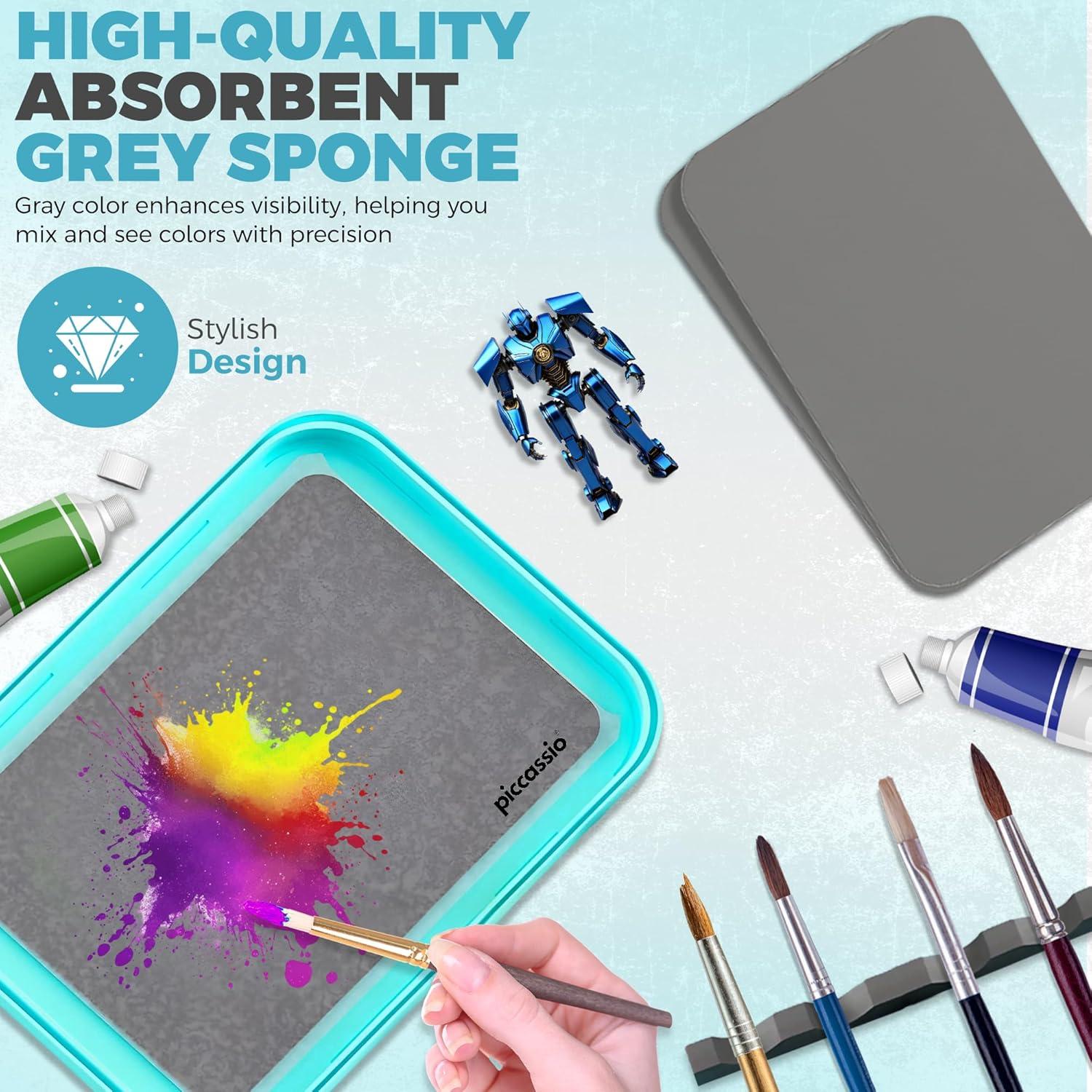 Paleta Húmeda Piccassio 3 en 1 para Pintura Miniaturas