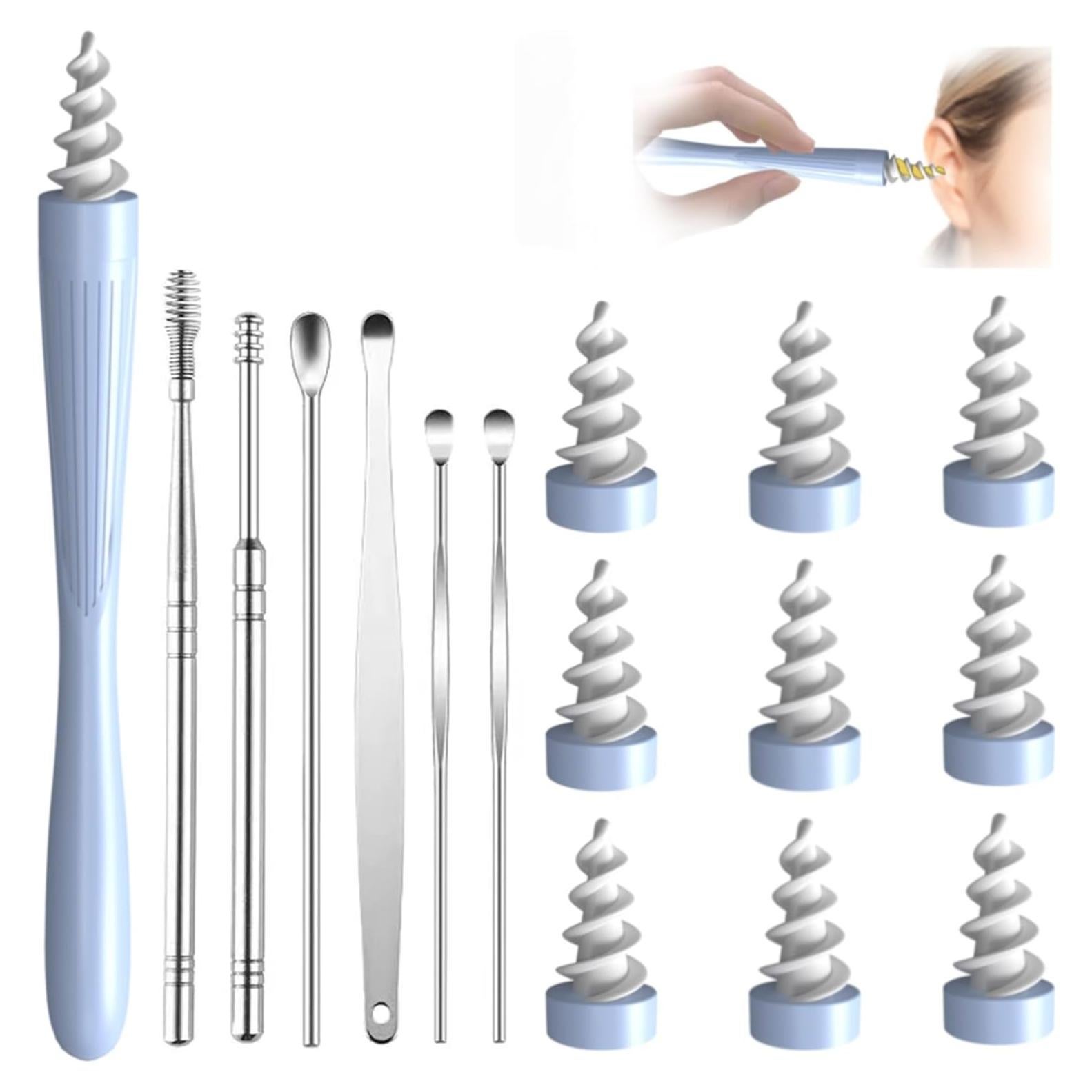 Kit de Eliminación de Cerumen KUTDEP con 9 Herramientas Reutilizables
