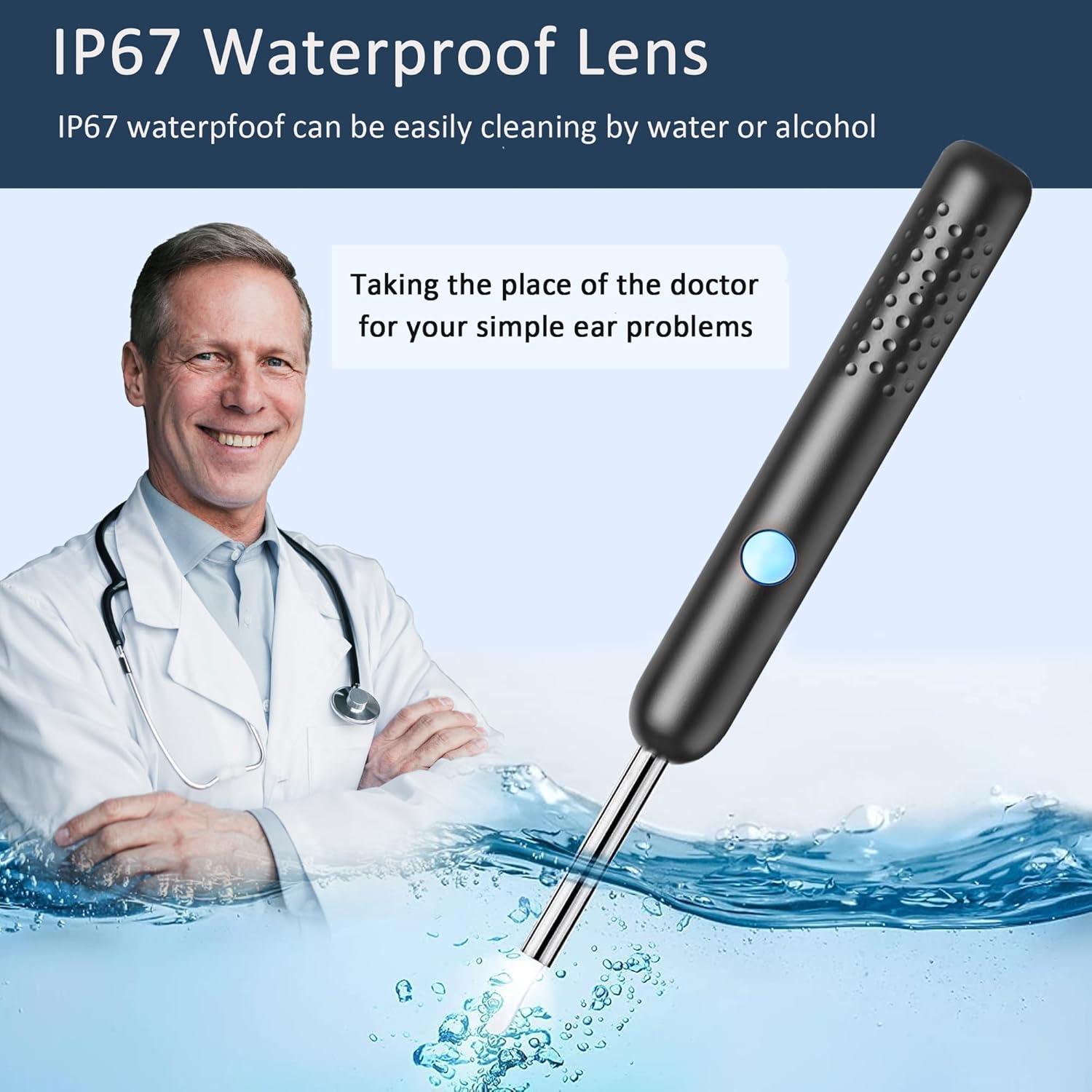 Limpiador de Oídos Pamelegy con Cámara 1080p HD y 20 Puntas