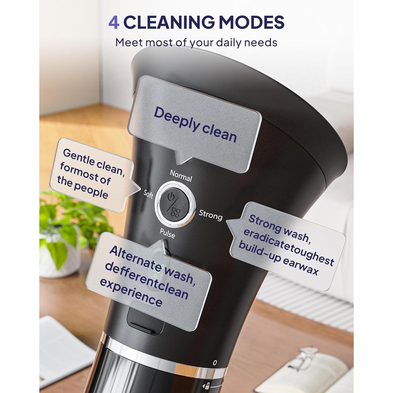 Limpiador de Oídos Eléctrico KAUGIC CSJ-001 Negro IPX7