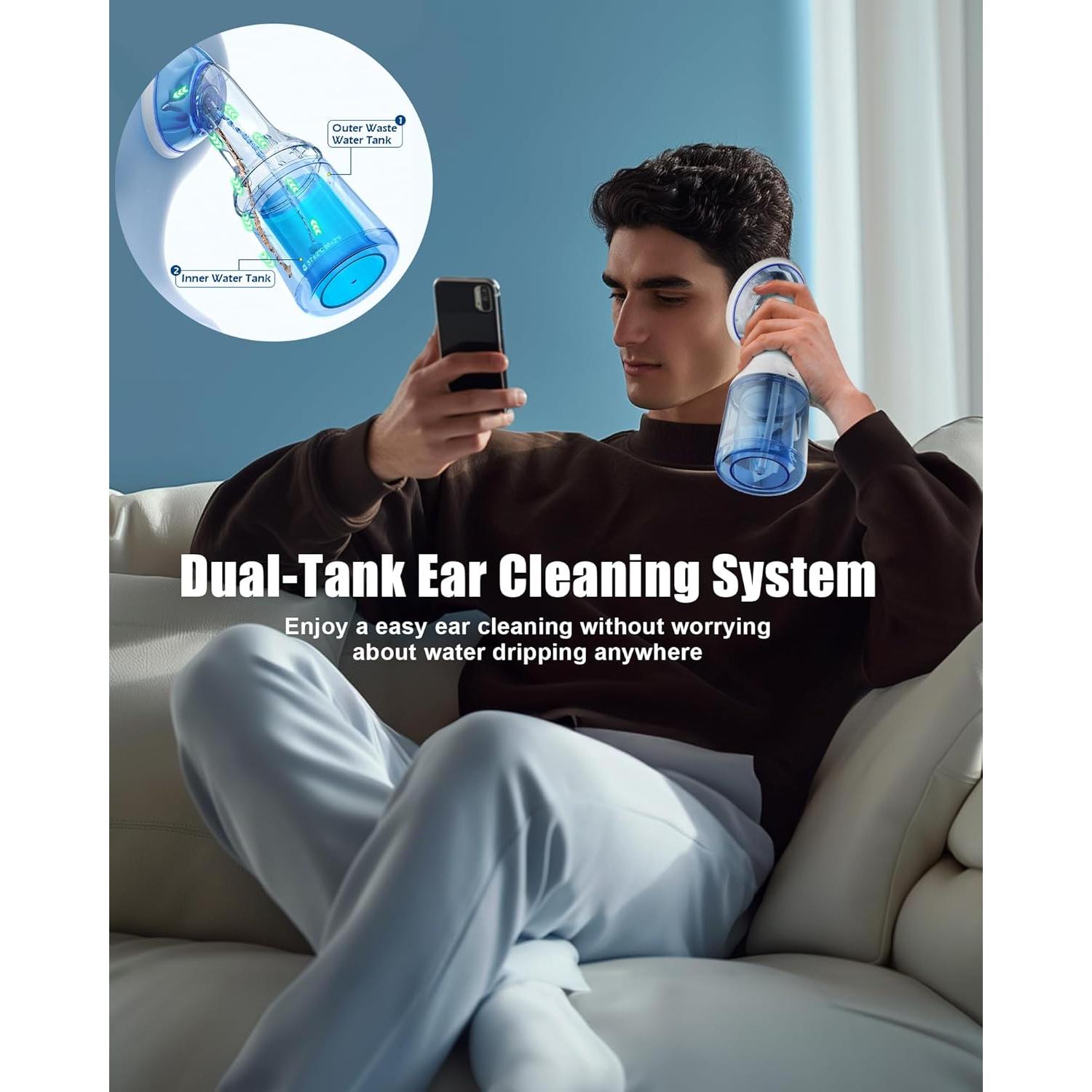 Limpiador de Oídos Eléctrico MAOEVER EarBayern IPX7 Azul