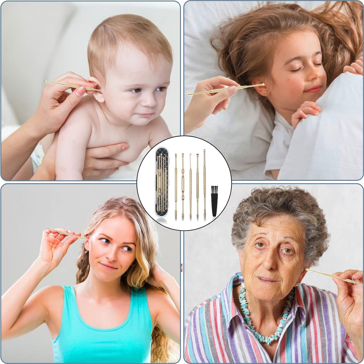 Kit de Eliminación de Cerumen Hion 6 Piezas Acero Inoxidable