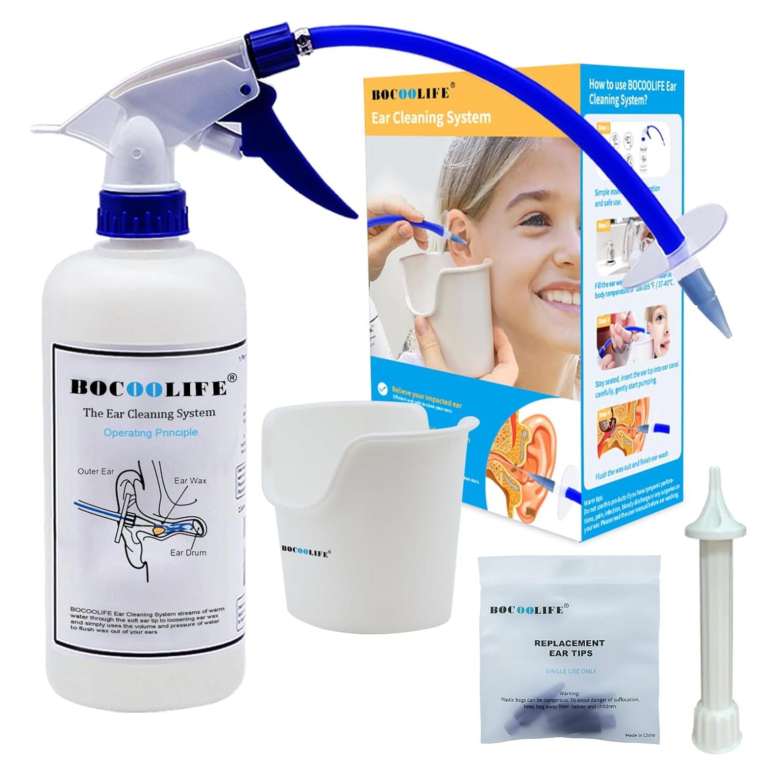 Kit de Limpieza de Oídos BOCOOLIFE - Irrigación Segura 500ml