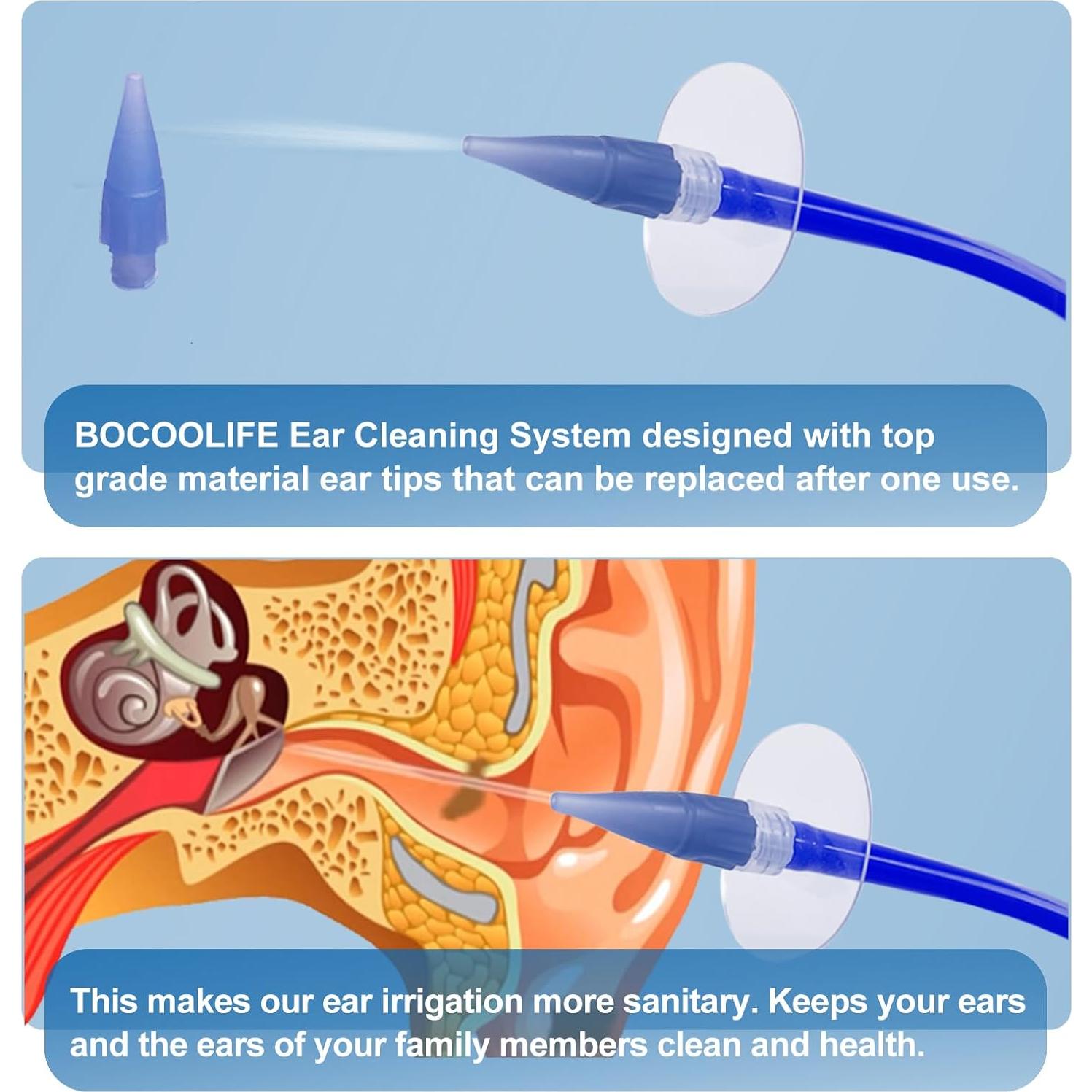 Kit de Limpieza de Oídos BOCOOLIFE - Irrigación Segura 500ml