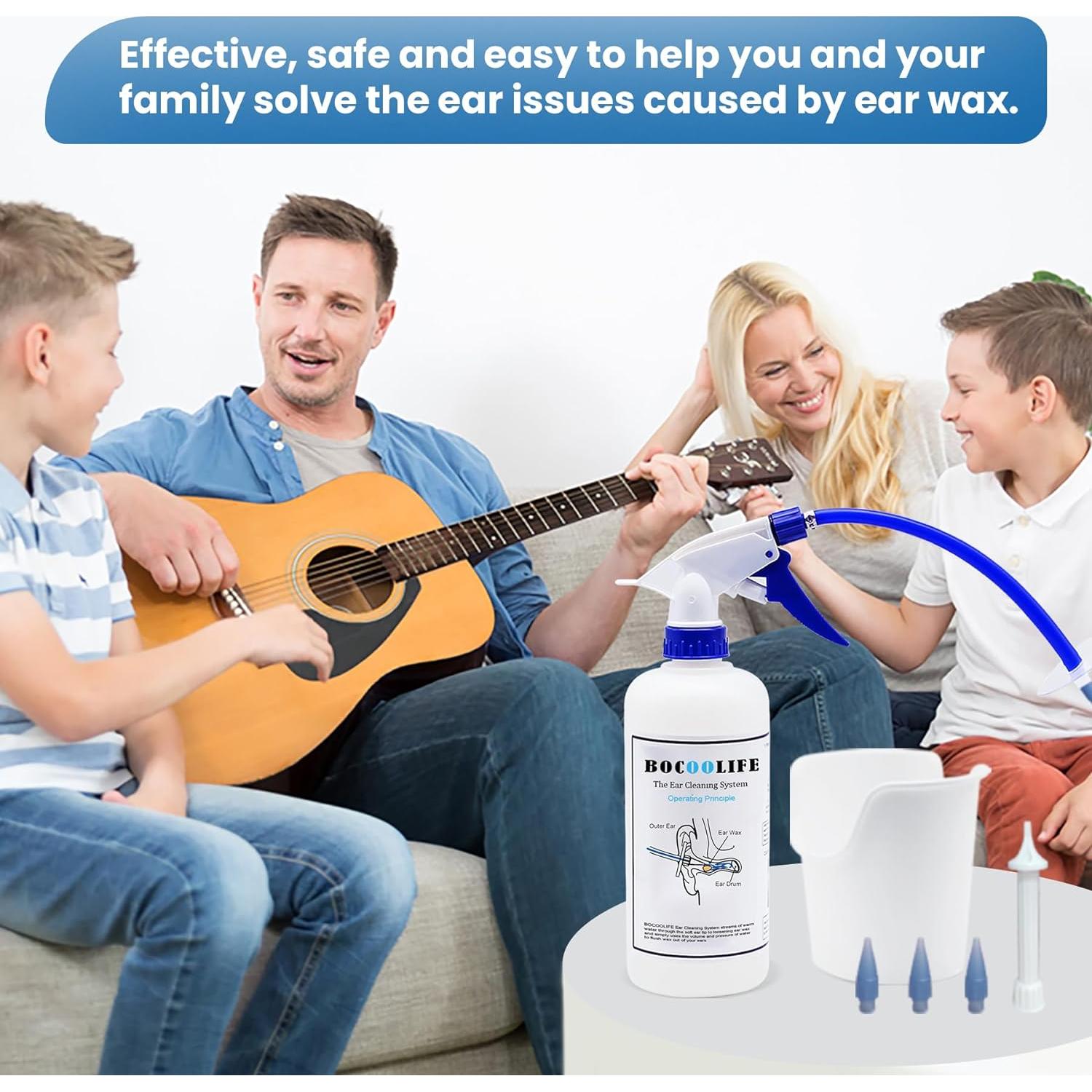 Kit de Limpieza de Oídos BOCOOLIFE - Irrigación Segura 500ml