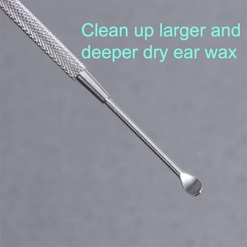 Cuchara de acero inoxidable Luxxii para oídos - Paquete de 2