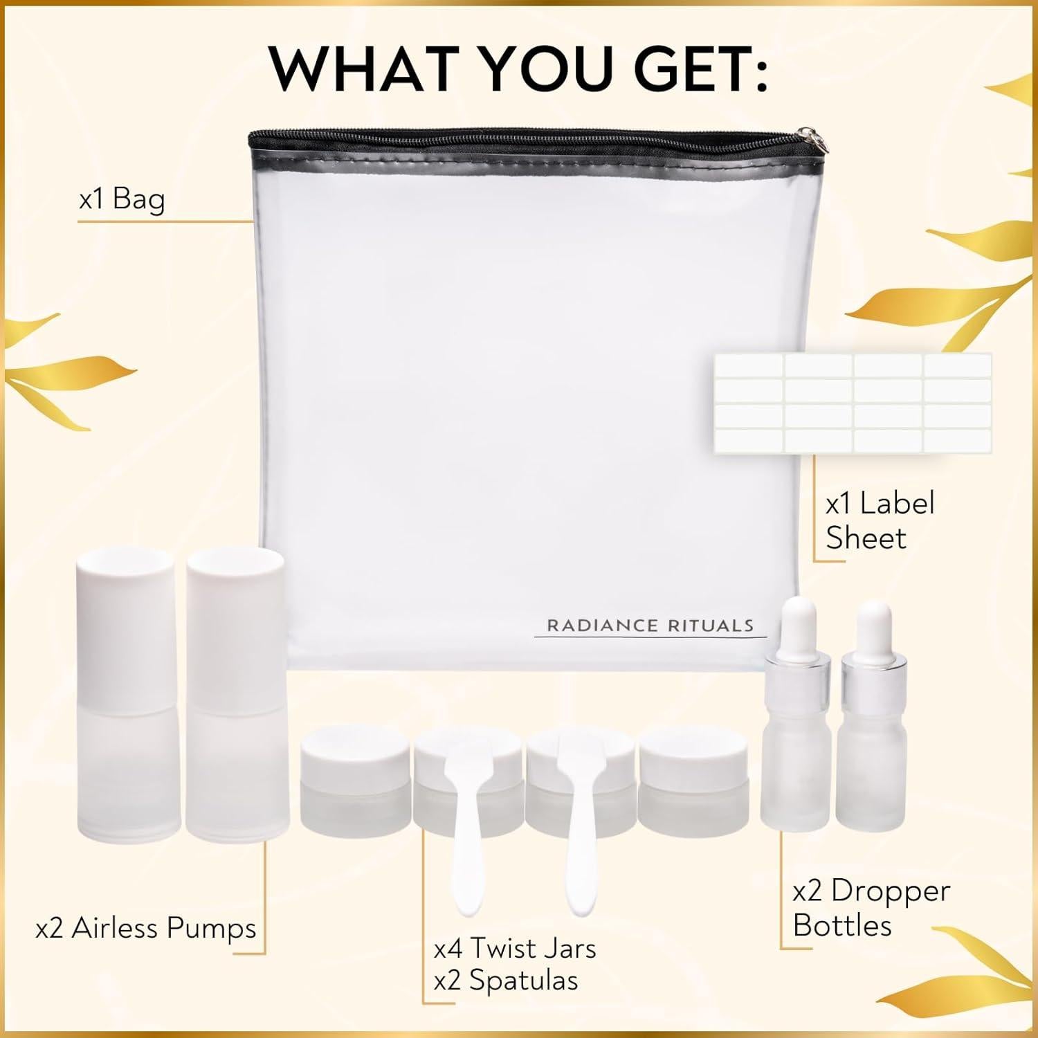 Juego de 11 Contenedores de Cuidado de Piel - Wondercraft