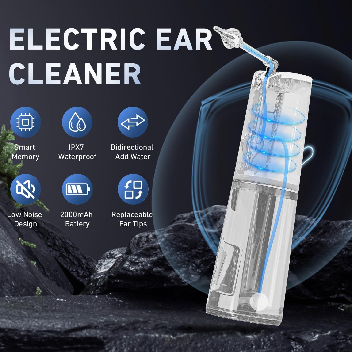 Kit Eléctrico de Limpieza de Oídos Jura IPX7 8 Piezas