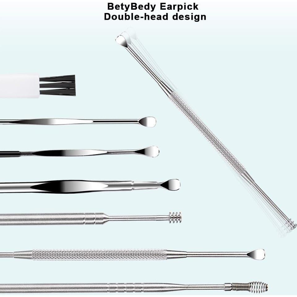 Juego de 7 Piezas Removedor de Cerumen BetyBedy Acero Inoxidable