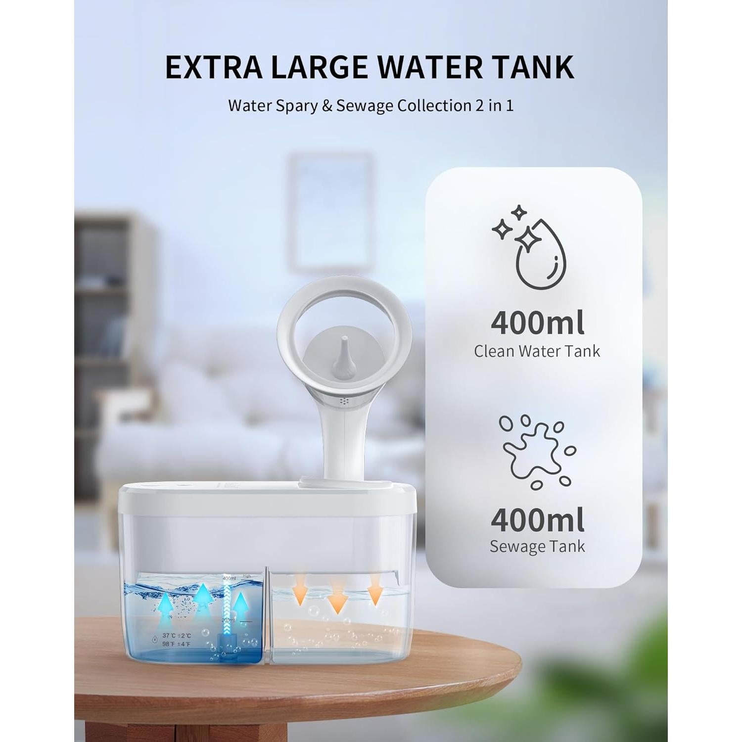 Limpiador de Oídos Eléctrico KAUGIC con 4 Modos y 400ml