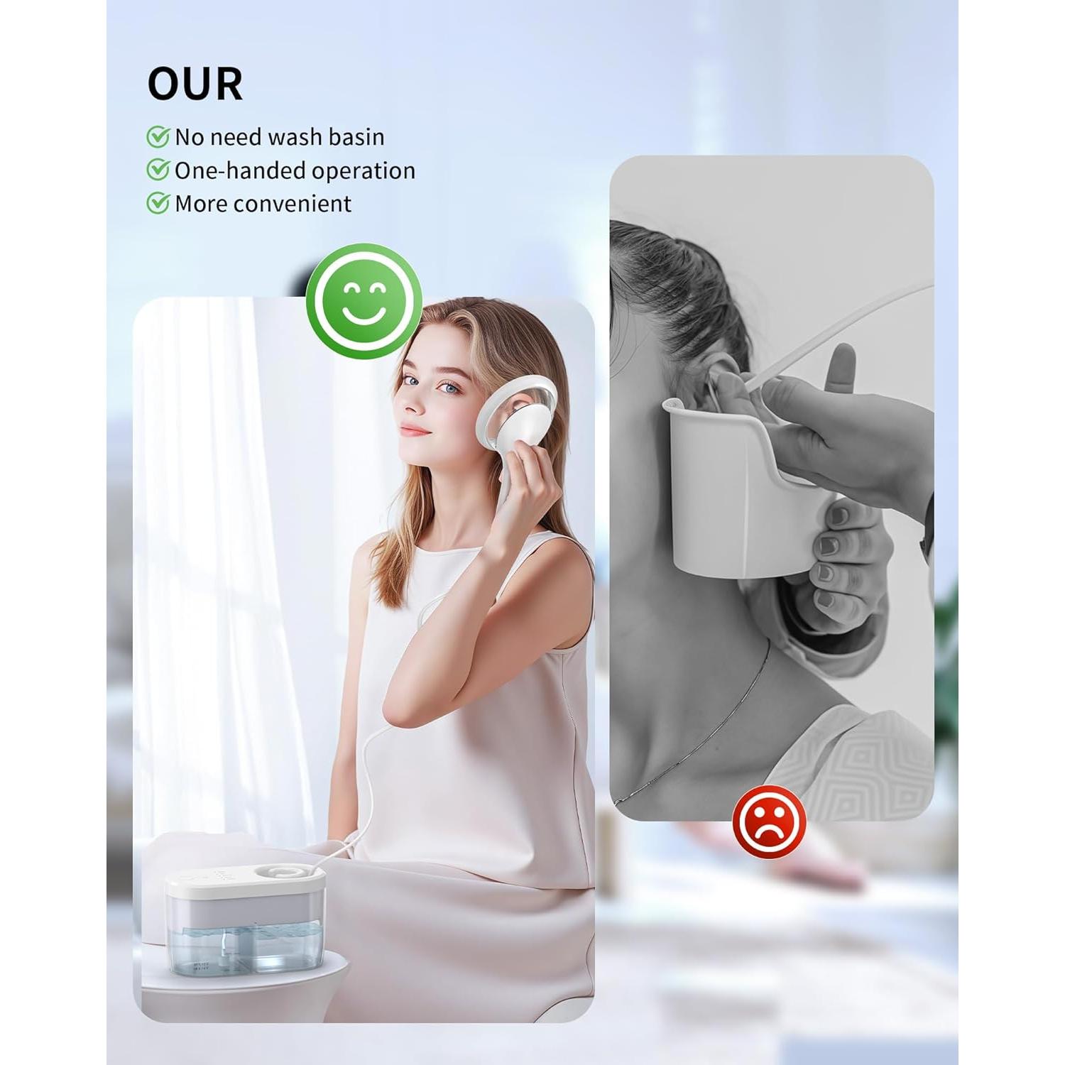 Limpiador de Oídos Eléctrico KAUGIC con 4 Modos y 400ml