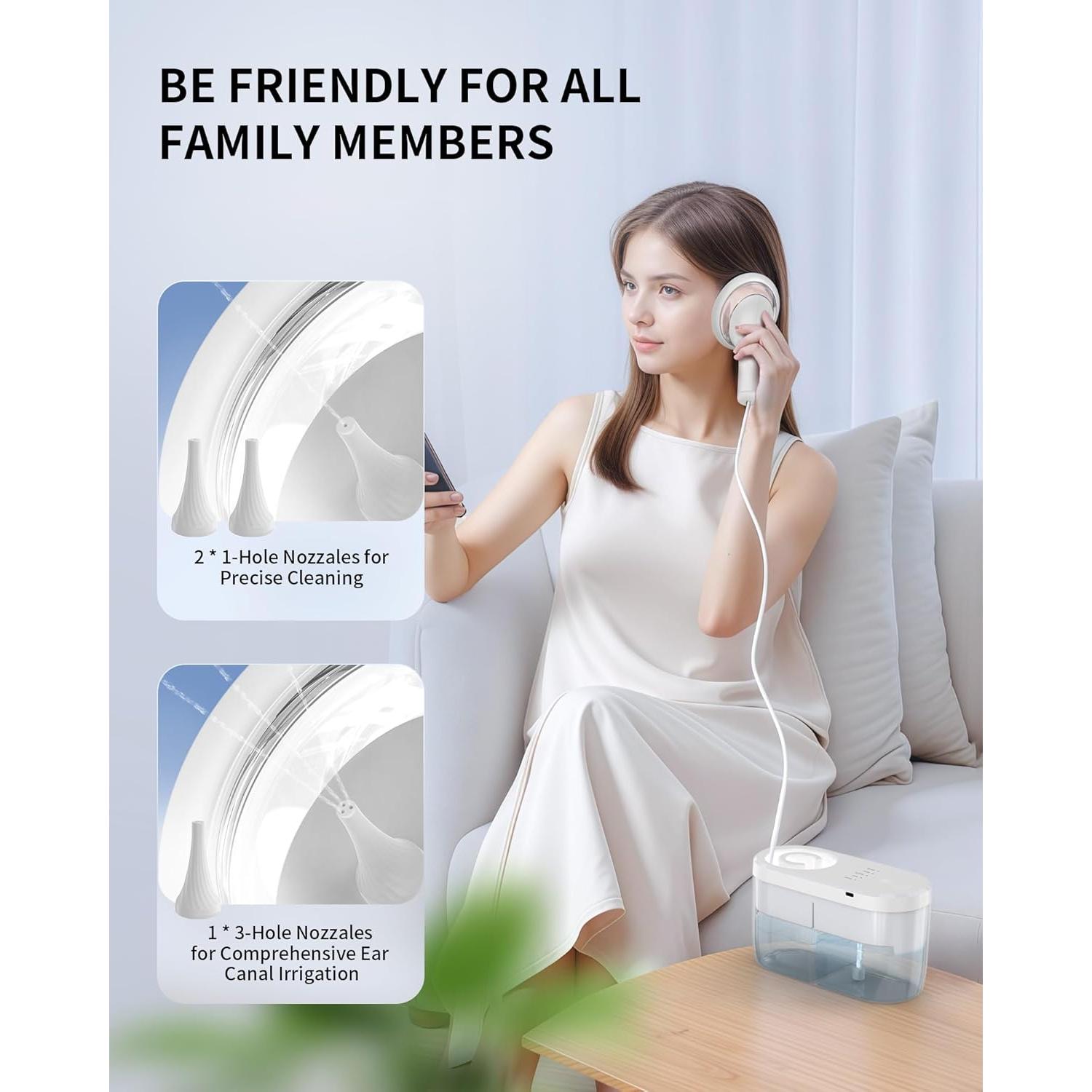 Limpiador de Oídos Eléctrico KAUGIC con 4 Modos y 400ml