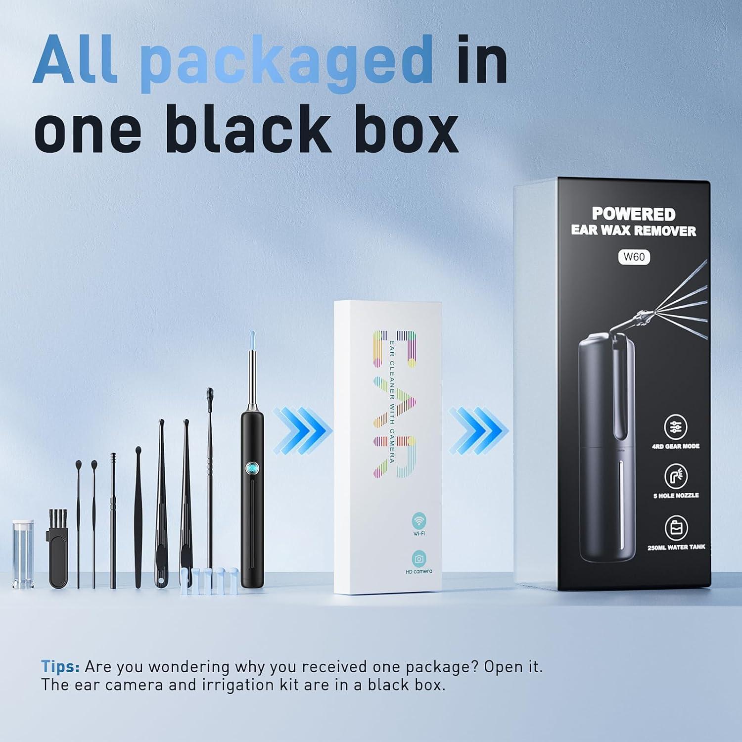 Sistema de Limpieza de Oídos Eléctrico Lebbtl W60-N con Cámara 1080P