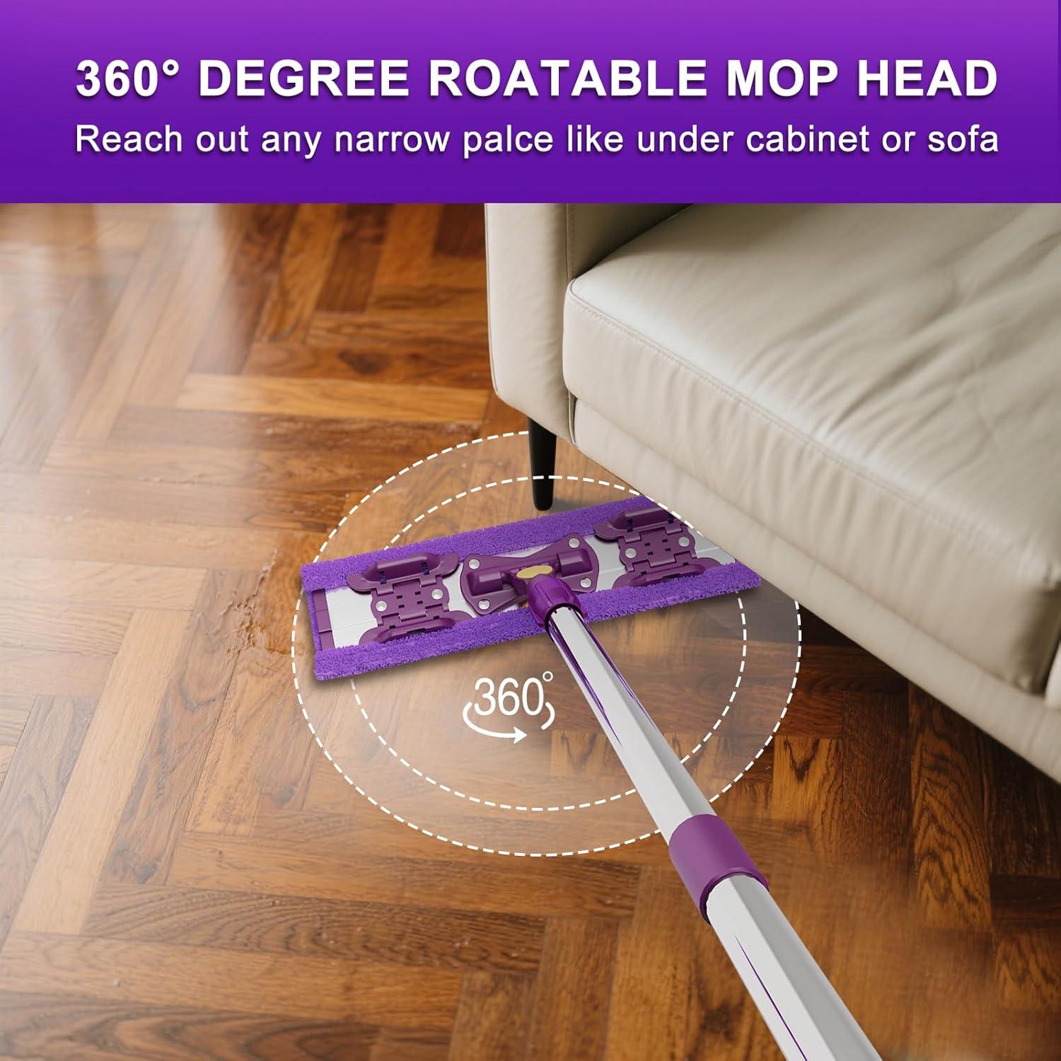 Mop de Suelo ITTAR 40 cm Profesional con 5 Paños Reutilizables